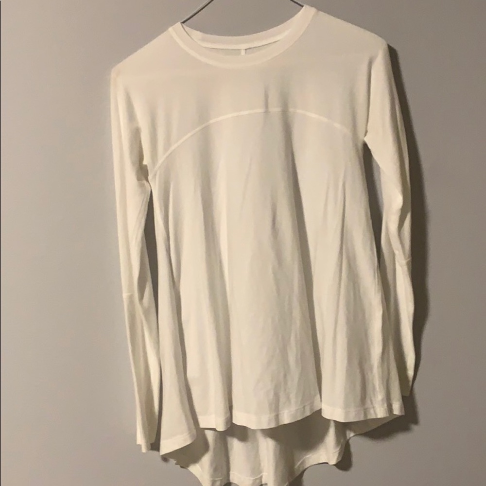 LULU LEMON long sleeve t shirt WHITE